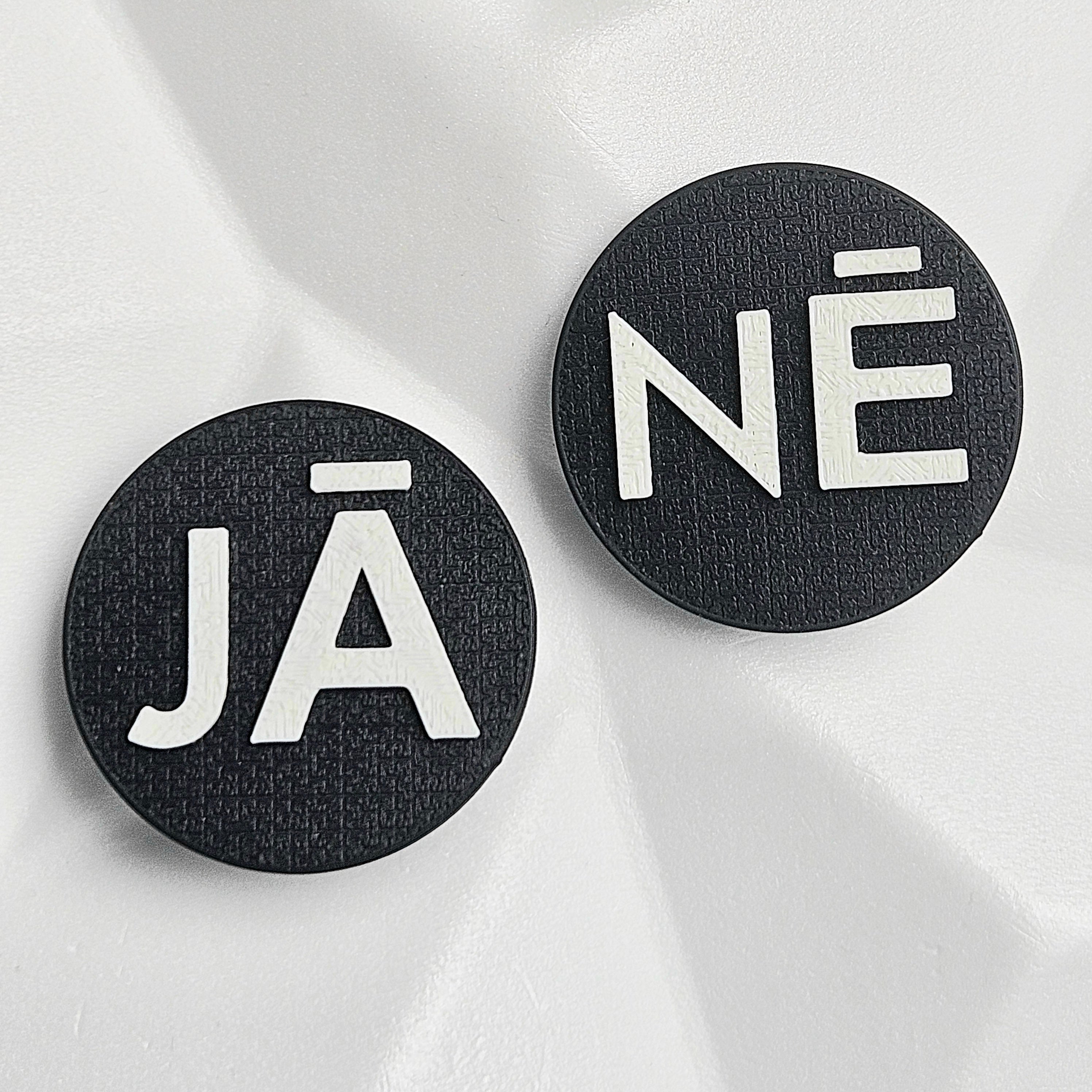 Auskari pildītie apļi JĀ/NĒ