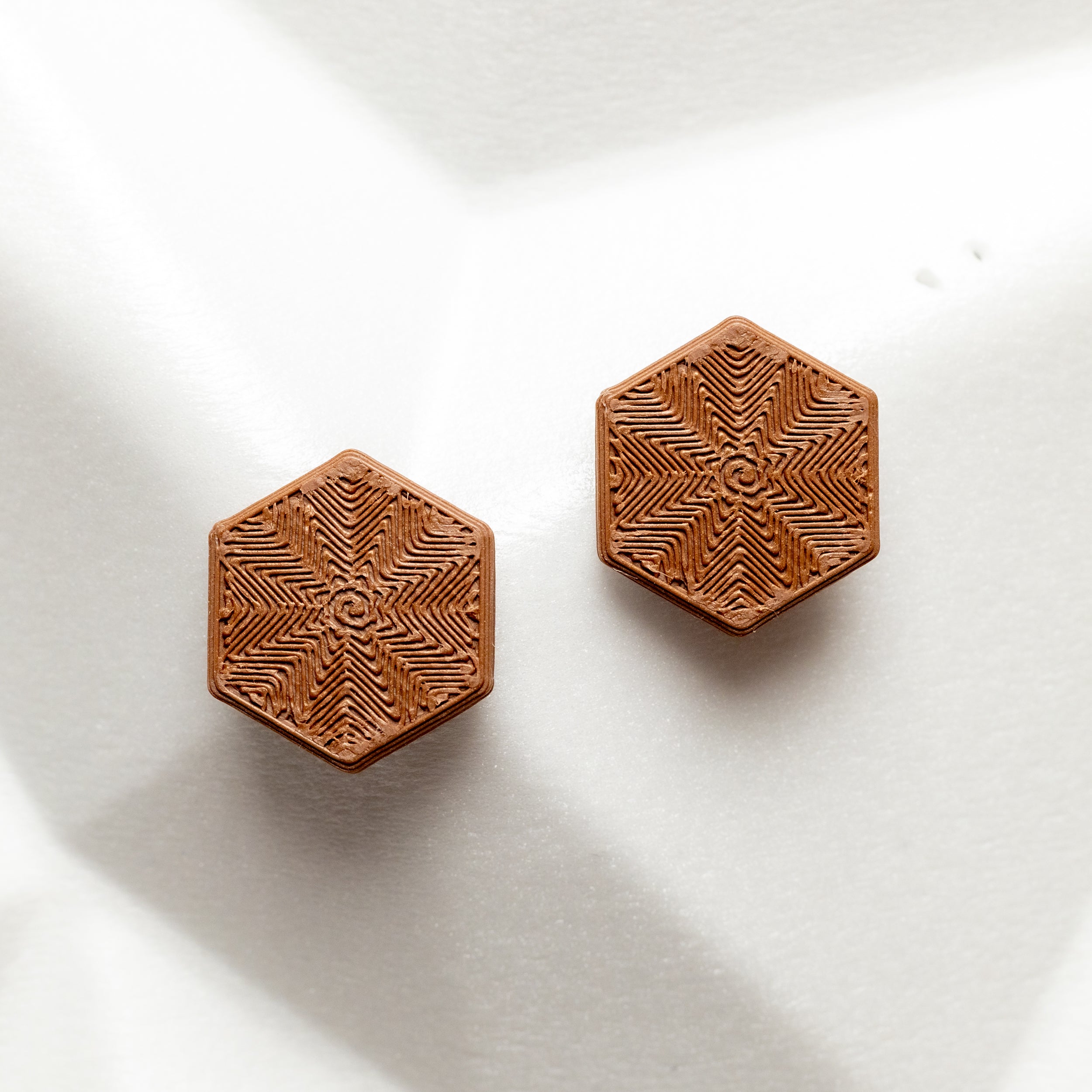 Small Hexagon Earrings